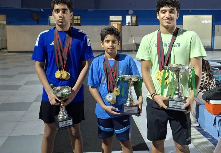 Three Kashif Brothers Win Best Swimmer Titles at Governor Punjab Swimming Championship