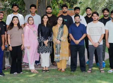 Cricketers attending Beaconhouse communication skills training in partnership with PCB.