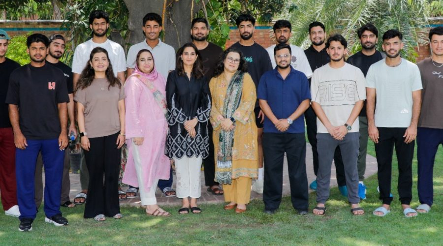 Cricketers attending Beaconhouse communication skills training in partnership with PCB.