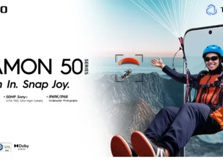 TECNO CAMON 50 camera phone featuring AI 60X Super Zoom, 50MP Sony Ultra Night Camera and underwater photography for travel adventures