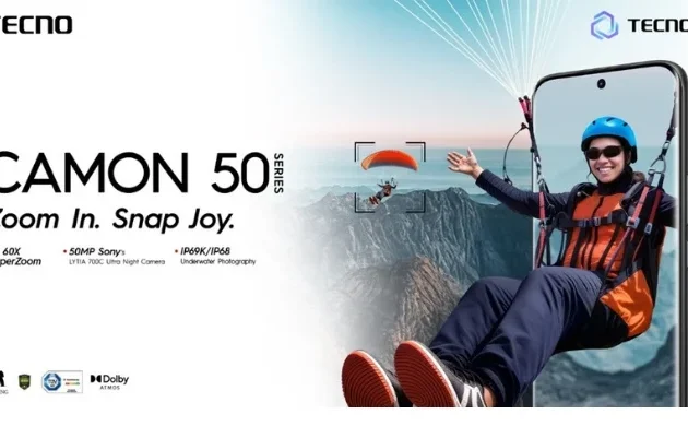 TECNO CAMON 50 camera phone featuring AI 60X Super Zoom, 50MP Sony Ultra Night Camera and underwater photography for travel adventures