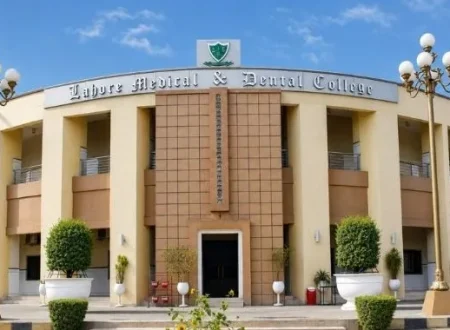Lahore Medical & Dental College building, where DWP Group has secured the complete HVAC scope featuring Gree VRF systems, Sital Klima hygienic air handling units, and Japan Sanyo elevators.