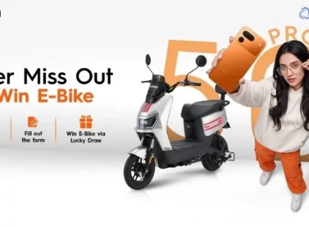 TECNO SPARK 50 Pro lucky draw campaign offering buyers a chance to win an E-Bike in Pakistan